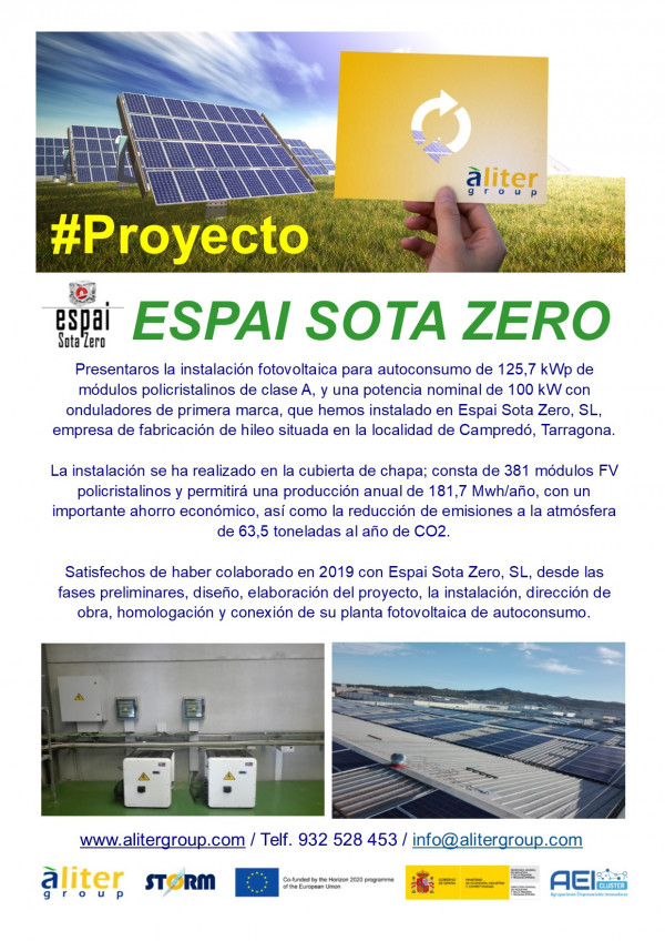 Espai Sota Zero, self-consumption PV